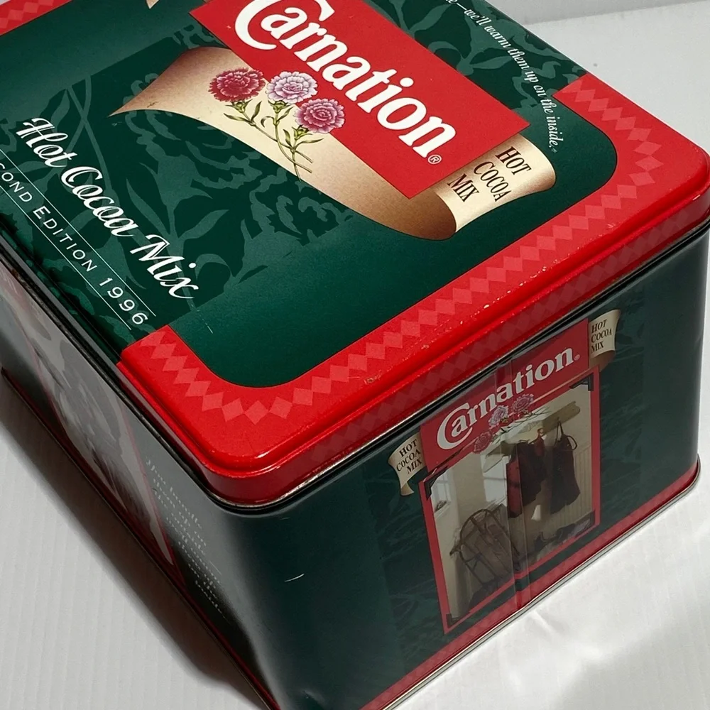 Vintage Tin Carnation Hot Cocoa Tin Vintage Decor